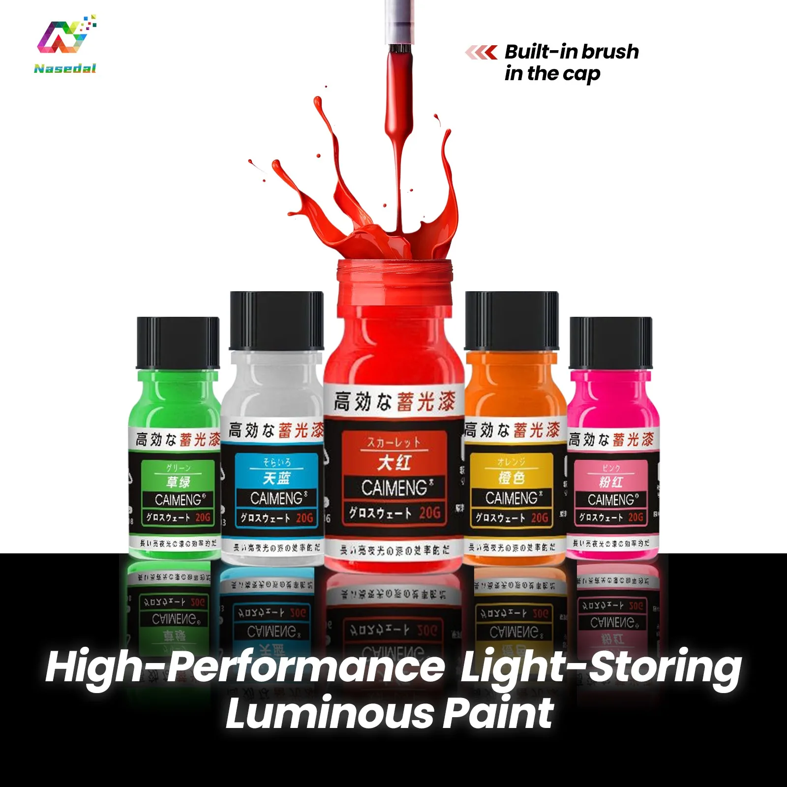 High-Efficiency Luminous Paint for Gundam Model Painting Waterproof Long-Lasting Fluorescent Paint DIY Coating Christmas Gifts