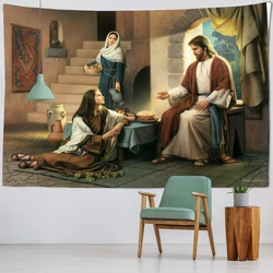 Son of Jesus God Background Tapestry Datura Bohemian Hippie Wall Decorative Tapestry Home Background Decorative Tapestry