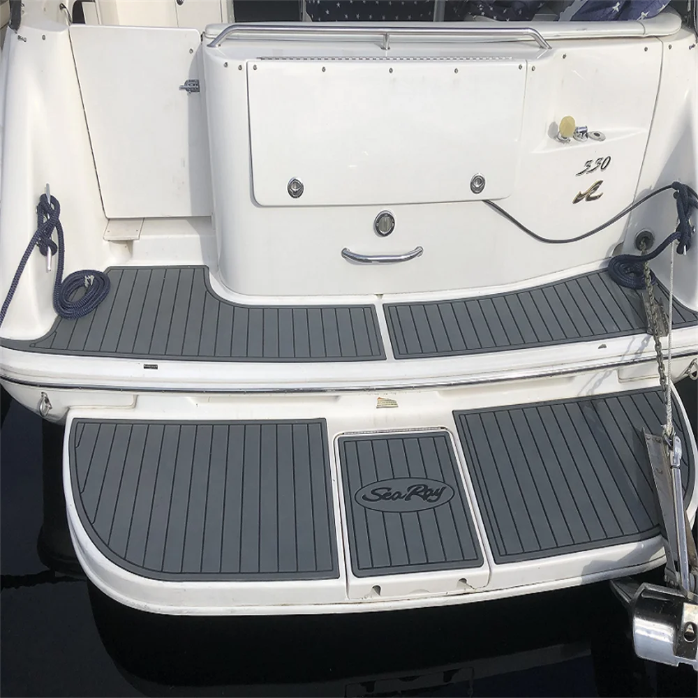 Swim Platform Cockpit Pad Boat EVA Teak Floor For 2002-2007 Sea Ray Sundancer 300