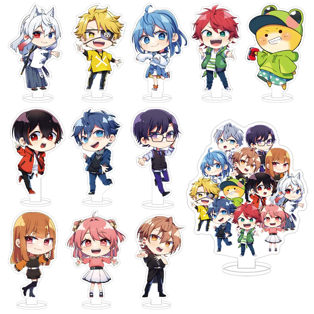 Mini World VTuber Colorful peach Official character JPAPA Siva Noa Small anime Toy Acrylic stand holiday gift desk ornament