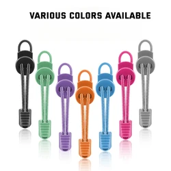 1Pair Lock Shoe laces Round Tennis Laces Without ties Adult Kids Sneakers Elastic Shoelaces Rubber Bands for Shoes Accesories