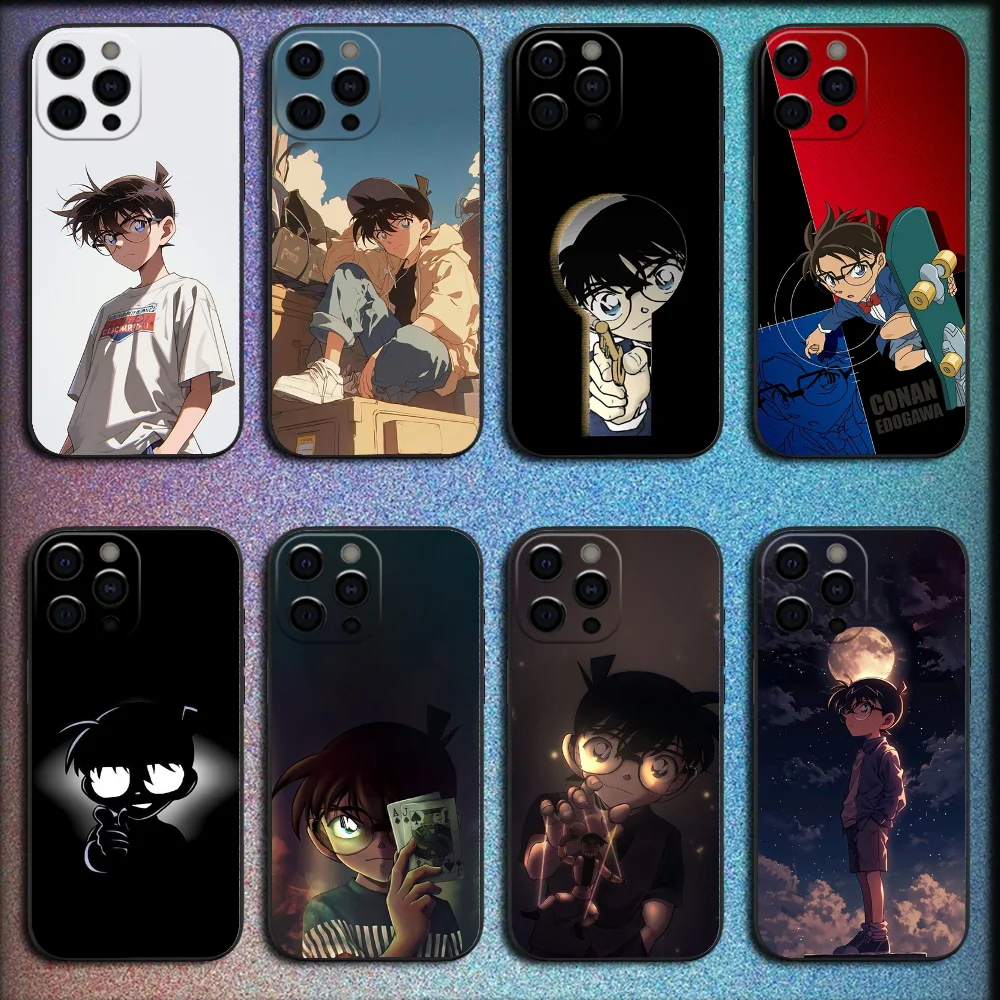 

K-Kudo Shinichi C-Conan Phone Case For iPhone 16,15,14,13,12,11,Pro,X,XS,Max,XR,Plus,Mini Soft Black Cover