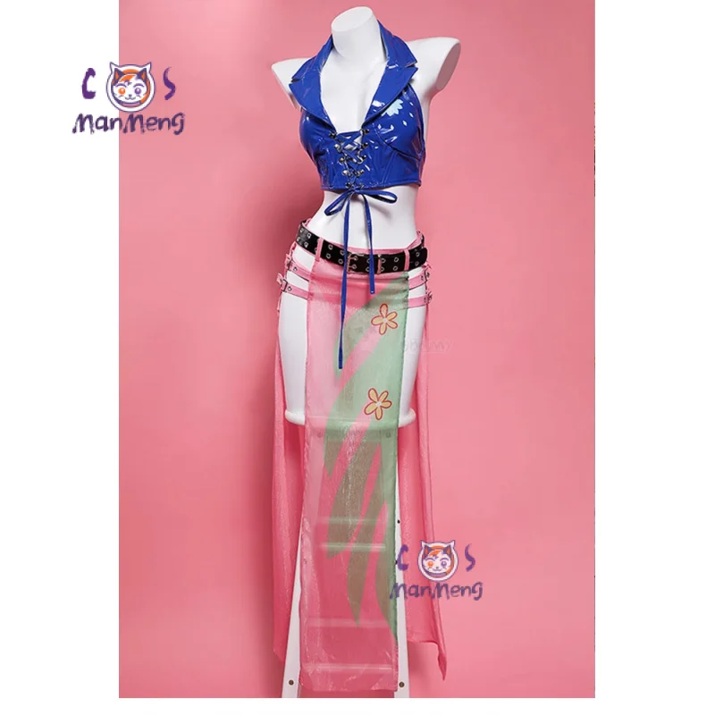 

Аниме OP Нико Робин Косплей Miss All Sunday Костюм Женский кожаный сексуальный синий топ платье пояс аксессуар комплект униформа для вечеринки на Хэллоуин