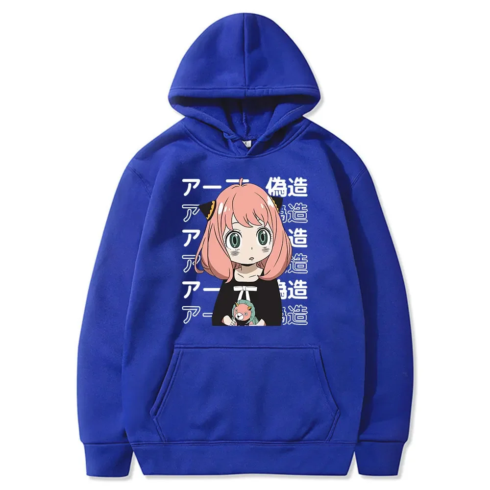 Japan Anime Spy X Family Anya Forger Cute Printed Hooded Men Women Comfortable Hoodies Oversized Pullover Harajuku Sweatshirt