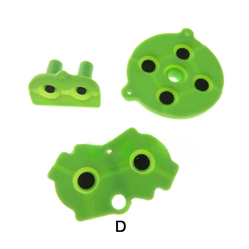 Yuli 1ชุดสำหรับ GBA ปุ่มเปลี่ยนปุ่มกาวนำไฟฟ้า GBA แผ่นยางปุ่มแผ่นรองปุ่ม