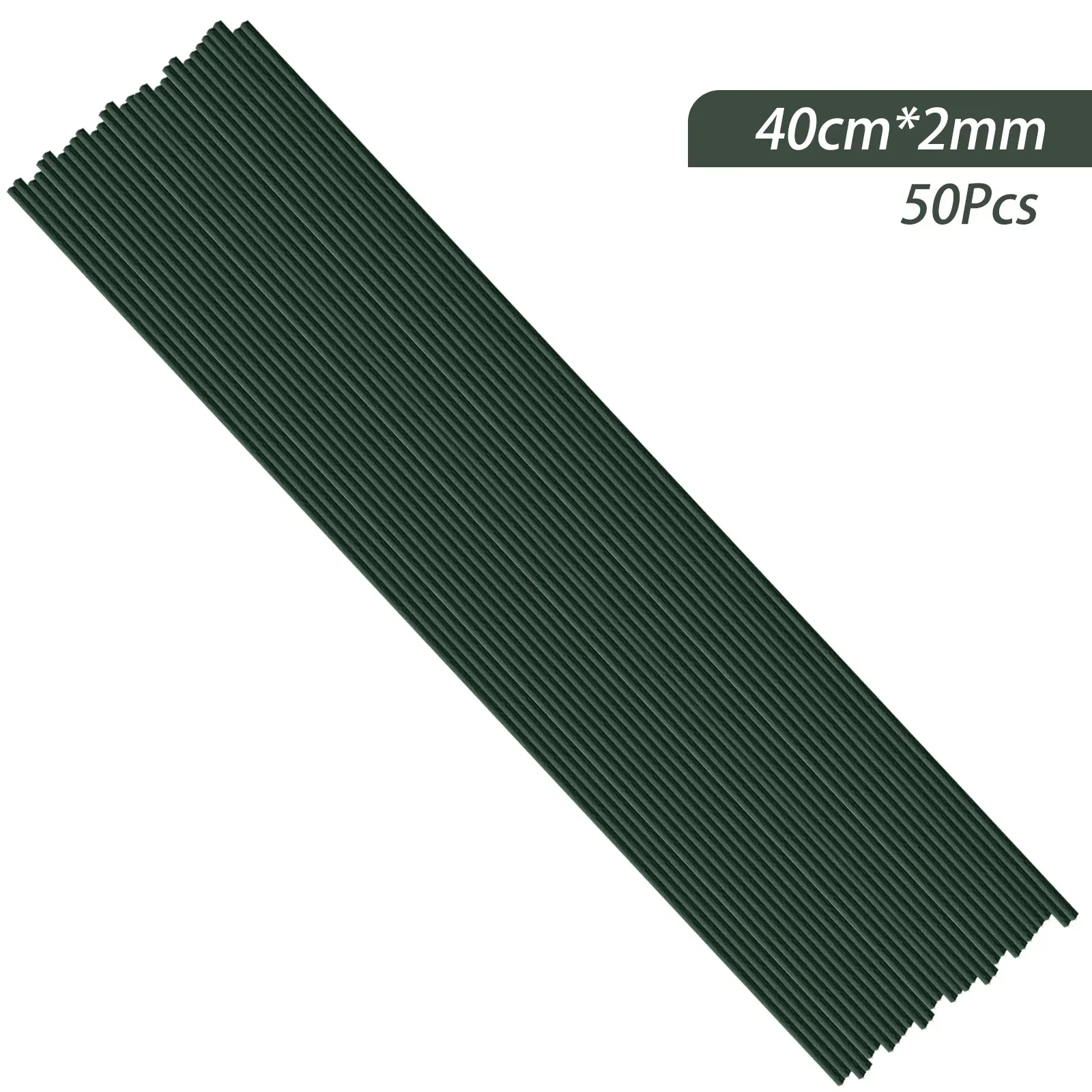 50 Stuks 15/20/25/30/40 Cm Kunstmatige Groene Bloemstelen Diy Bloemen Materiaal Handgemaakte Draad Stem Accessoires voor Bruiloft Home Decor