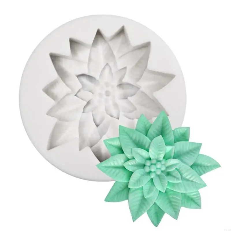 

E8BD Biscuit Cookie Mold Silicone Texture Christmas Theme Soft and Flexible for Various Occasion Holiday Baking Supplies