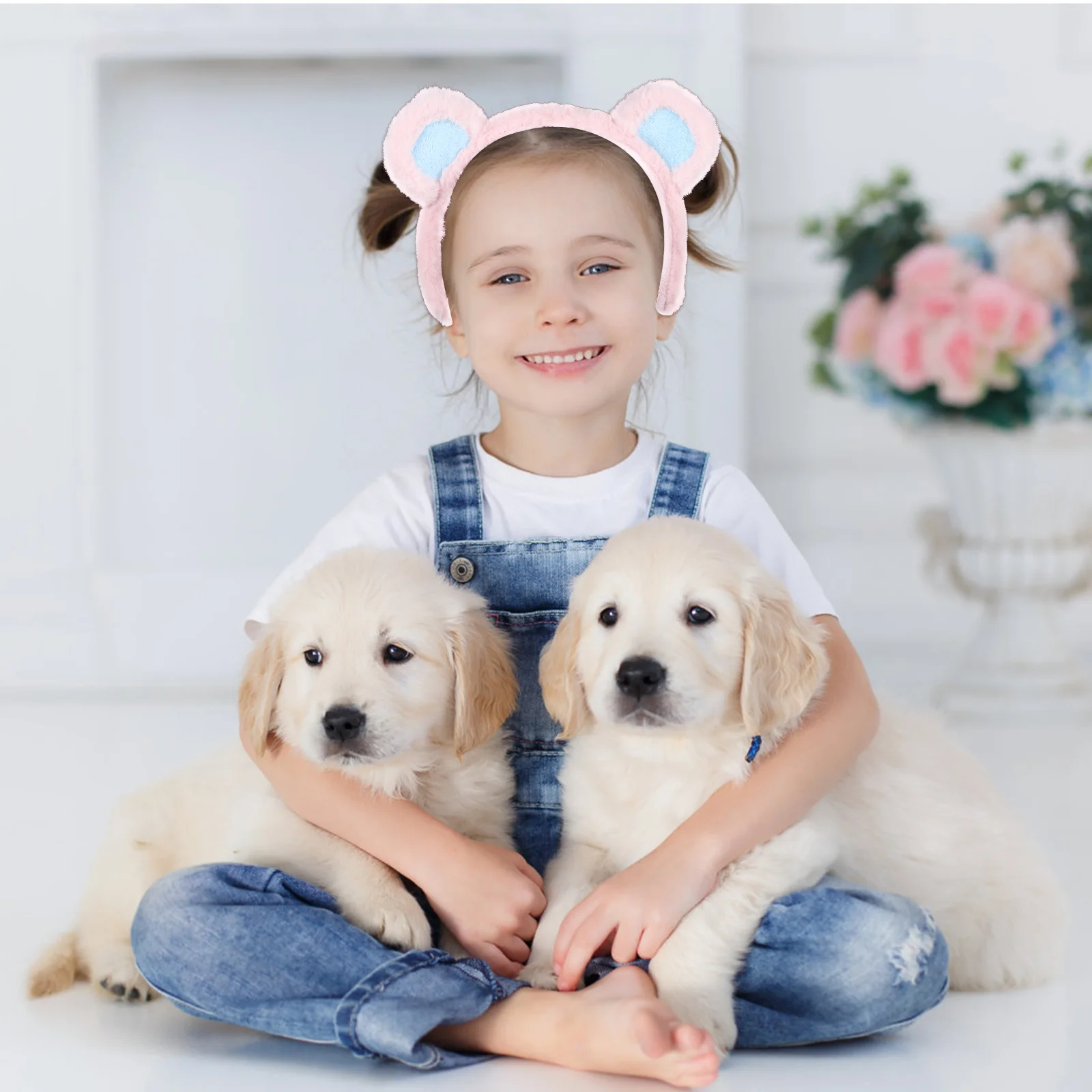 Orelhas de animais traje urso bandana festa headwear acessórios para o cabelo meninas aros bonito hairband para