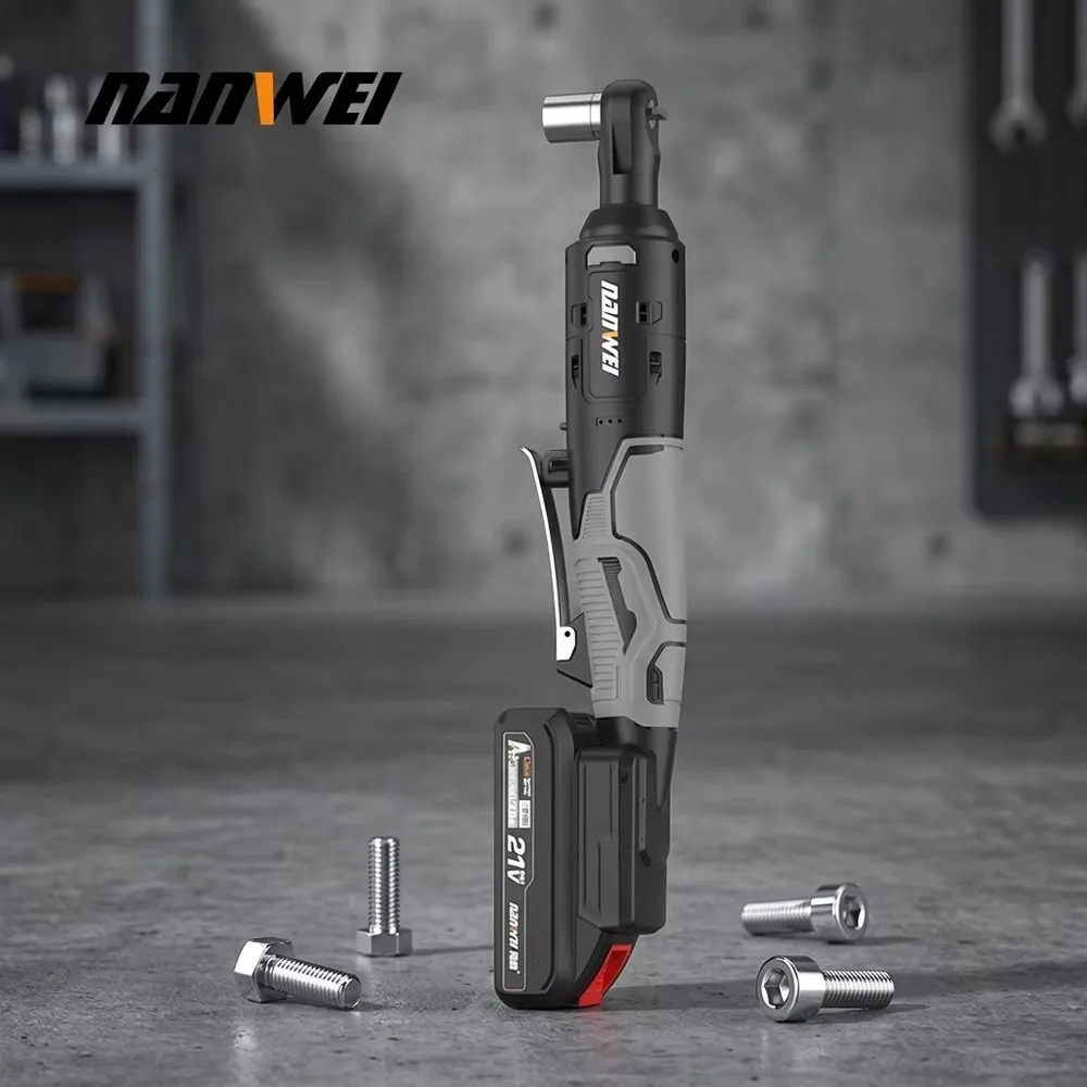 16.8V Brushless Electric Ratchet Wrench 3/8 Inch Cordless Rechargeable Lithium Battery Power Tool for Auto Repair &