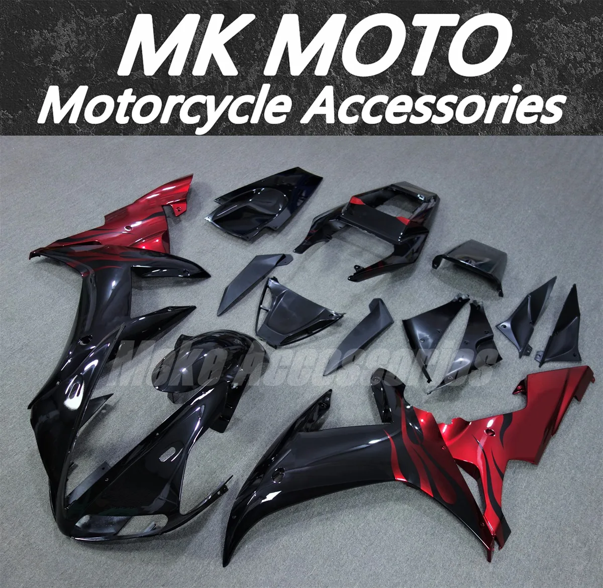 

Motorcycle Bodywork Set For Yzf R1 2002-2003 Fairings Kit Fit High Quality ABS Injection New Black Red