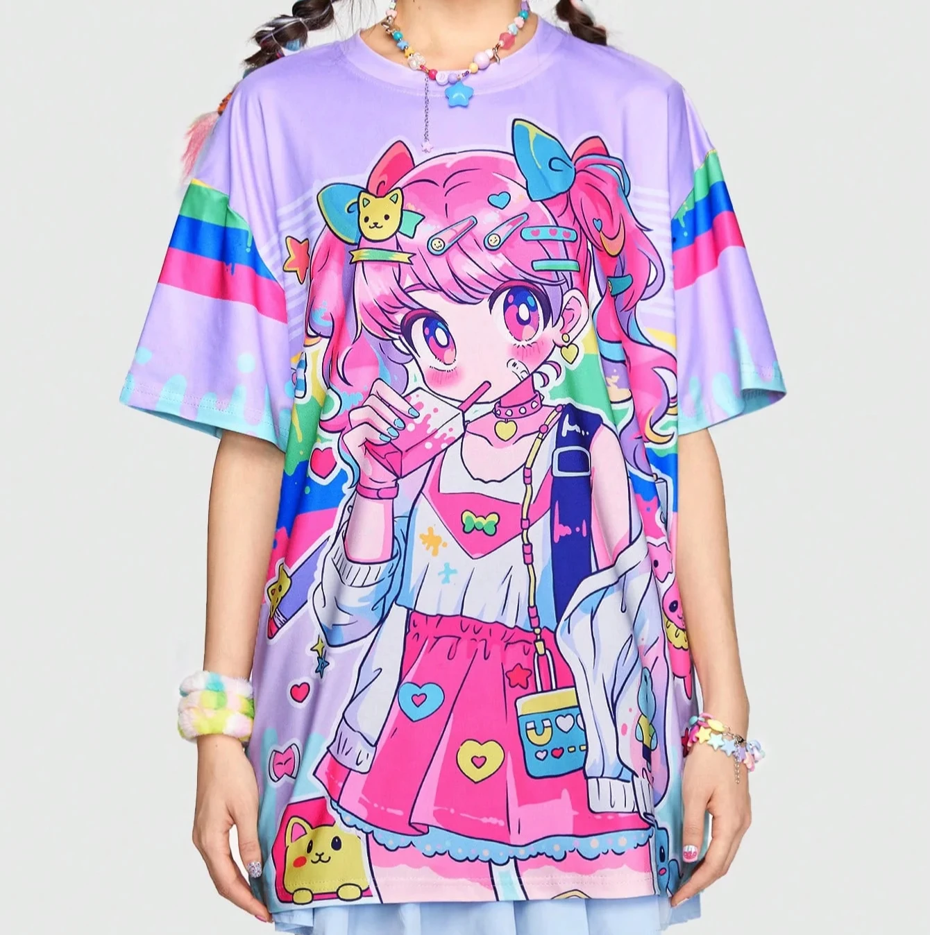 2026 Fashion Summer Limited Edition New Cute Element Style T-shirt 3D Printing Fashion Event Role-playing Clothing Top T-shirt