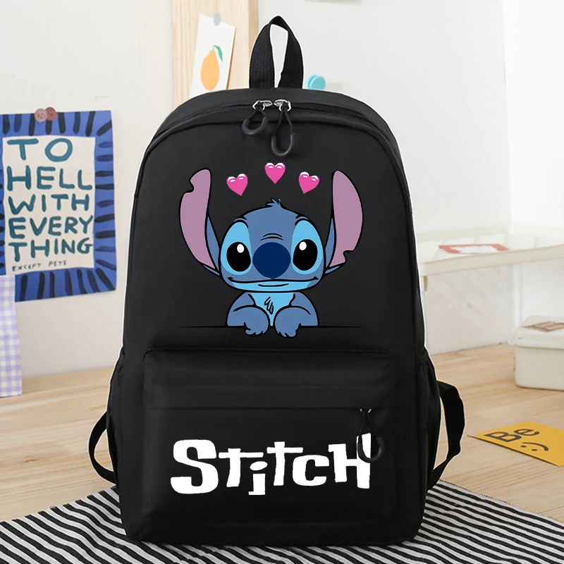 Nowy śliczny Lilo Stitch dziewczęcy plecak szkolny chłopcy dziewczęta Cartoon Disney plecak Kawaii plecak dla malucha prezenty urodzinowe dla dzieci