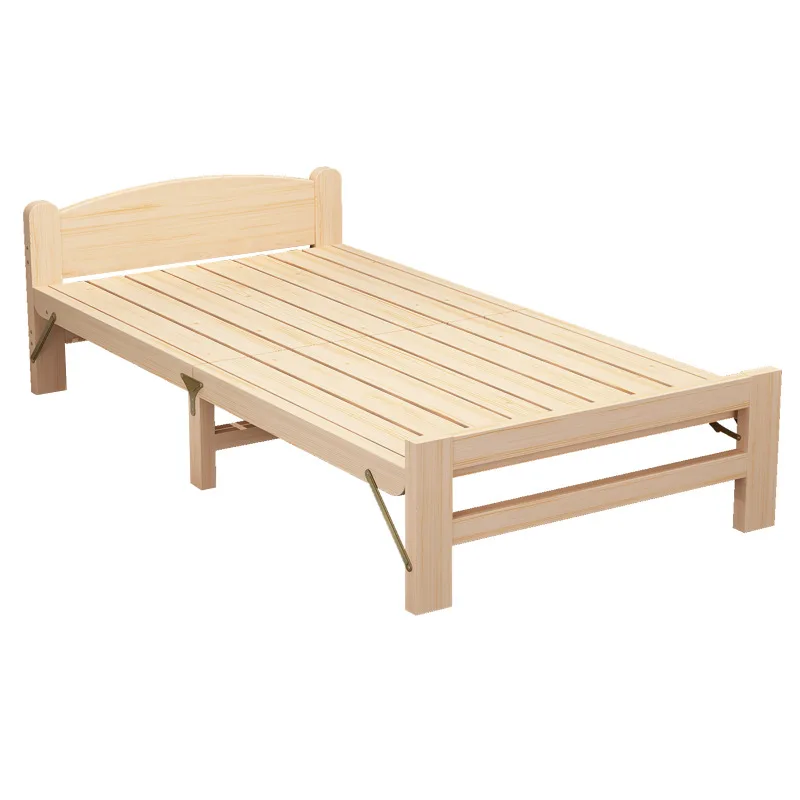 

Folding bed Single Portable bed Lunch break bed Children's small Simple Solid wood Temporary