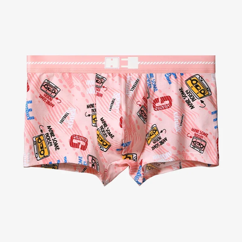 Men's cotton underwear antibacterial boxer shorts head large size youth boxers sports comfortable underpants