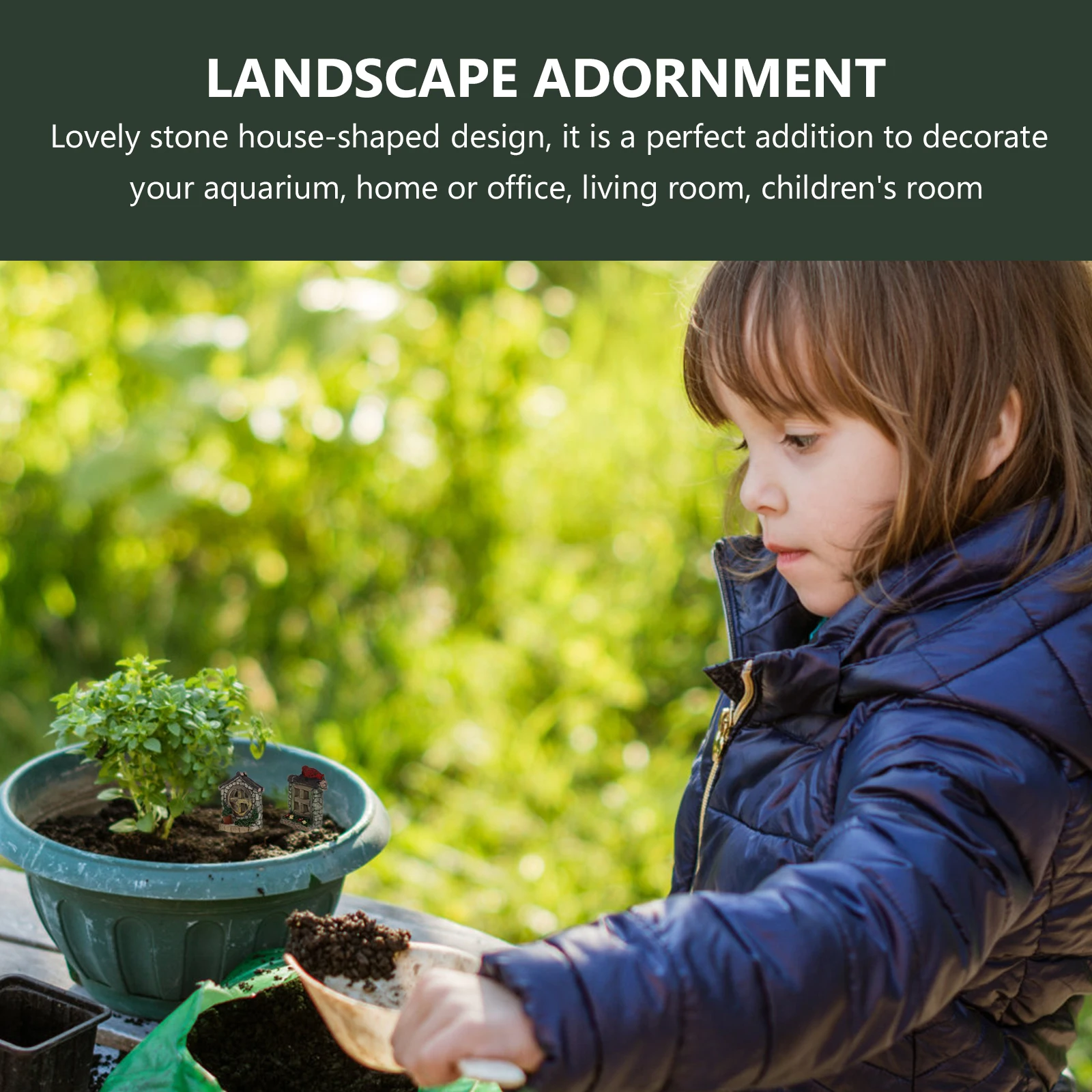 

2Pcs Fish Tank Decor Synthetic Resin Stone House Aquarium Ornament DIY Landscape Adornment Aquarium Accessory Fish Tank Decor