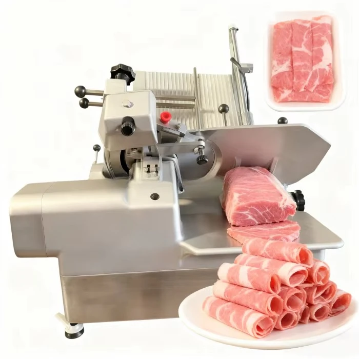

Commercial Frozen Meat Slicing Machine Lamb Roll Tabletop Meat Slicer for Kitchen Pork Belly Slice Cut Meat Rolling Machine Make