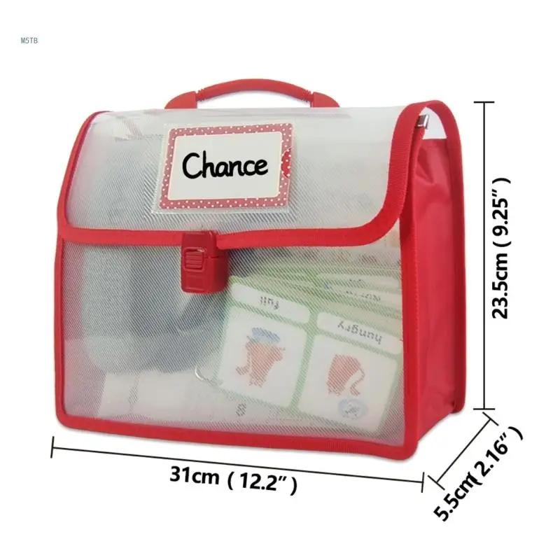 Handheld Document Bag File Bag with Clear Label Window Handheld Book Bag Dropship