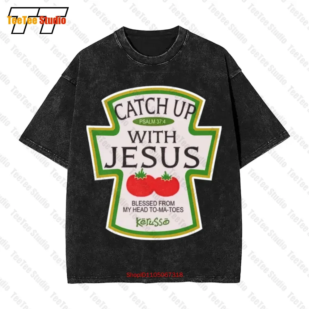 Kerusso Biblical Condiment Catch Up Mustard Own Design Oversized T-Shirt JSE8