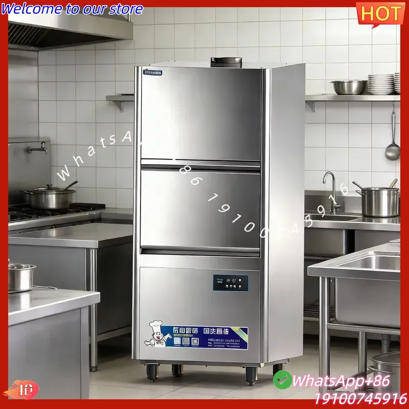 CE Certificate Commercial Pot Washer Equipment Professional Clean Pots and Pans, Cast Iron Cookware and Trays Front Door