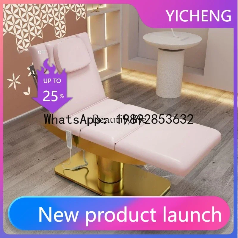 

Beauty salon electric lift beauty gold base embroidery body bed lead