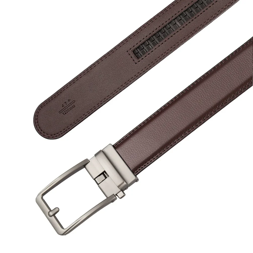 Luxuriöse Designer-Klickgürtel für Herren, PU-Leder-Taillengürtel, modischer Gürtel mit automatischer Schnalle, perfekter Taillengürtel für Jeans – Detail 10