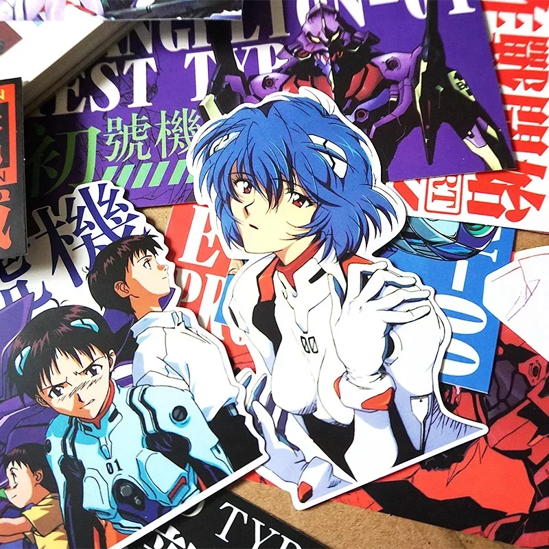 Japanese-style Anime Evangelion EVA No. 1 Machine Stickers Waterproof Luggage Stickers PVC Box Stickers 20 Pieces