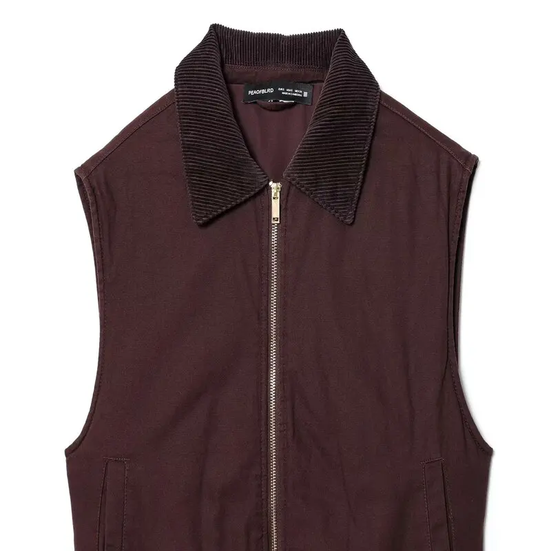 

Faionable Casual Corduroy V-ne Vest Women's Autumn New Arrival 2025 All-match Sle Commute Zipper Pure Color Vest