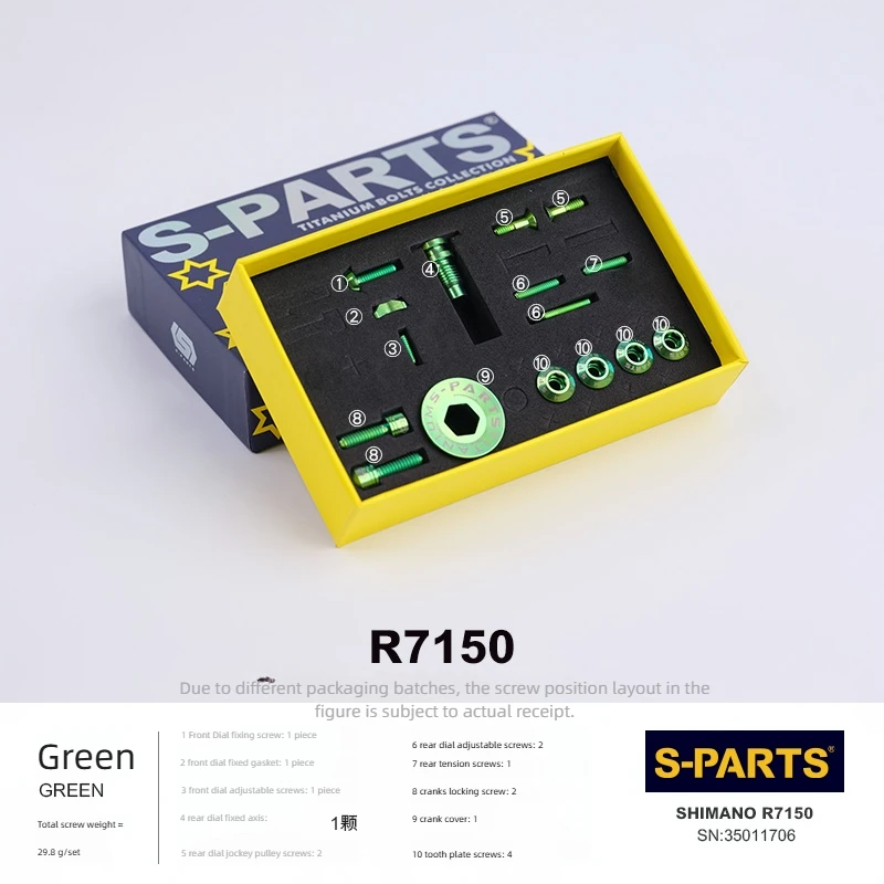 

16pcs titanium alloy screws kit Road bicycle front rear dial locking brake bolts fit UT R7150 oil disc brake DA