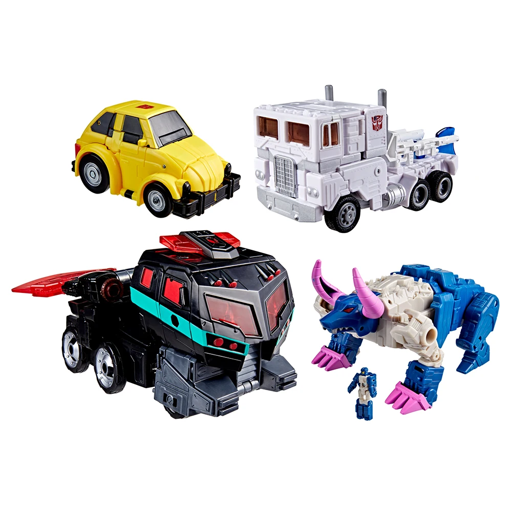 [Em estoque] Hasbro Transformers Age of the Primes Action Figure Conjunto de 4 (Ultra Magnus, Bumper, Horri-Bull e Nemesis Prime)