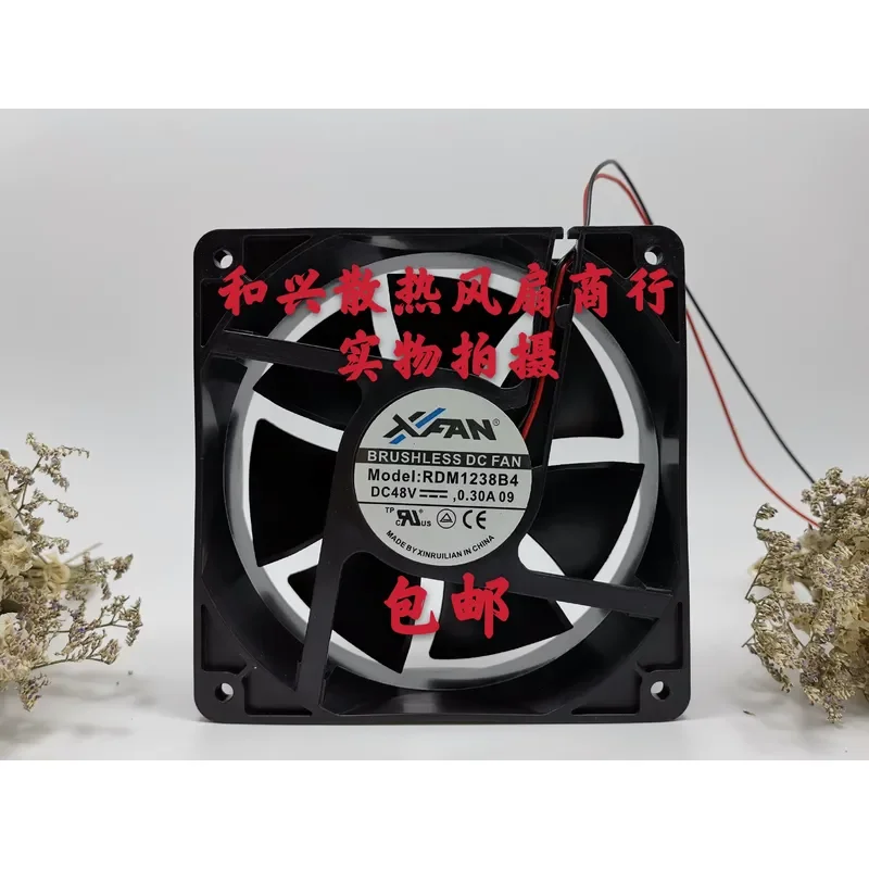 for XFAN Xinruilian RDM1238B4 48V 0.30A 12038 12CM Double Ball Bearing Cooling Fan