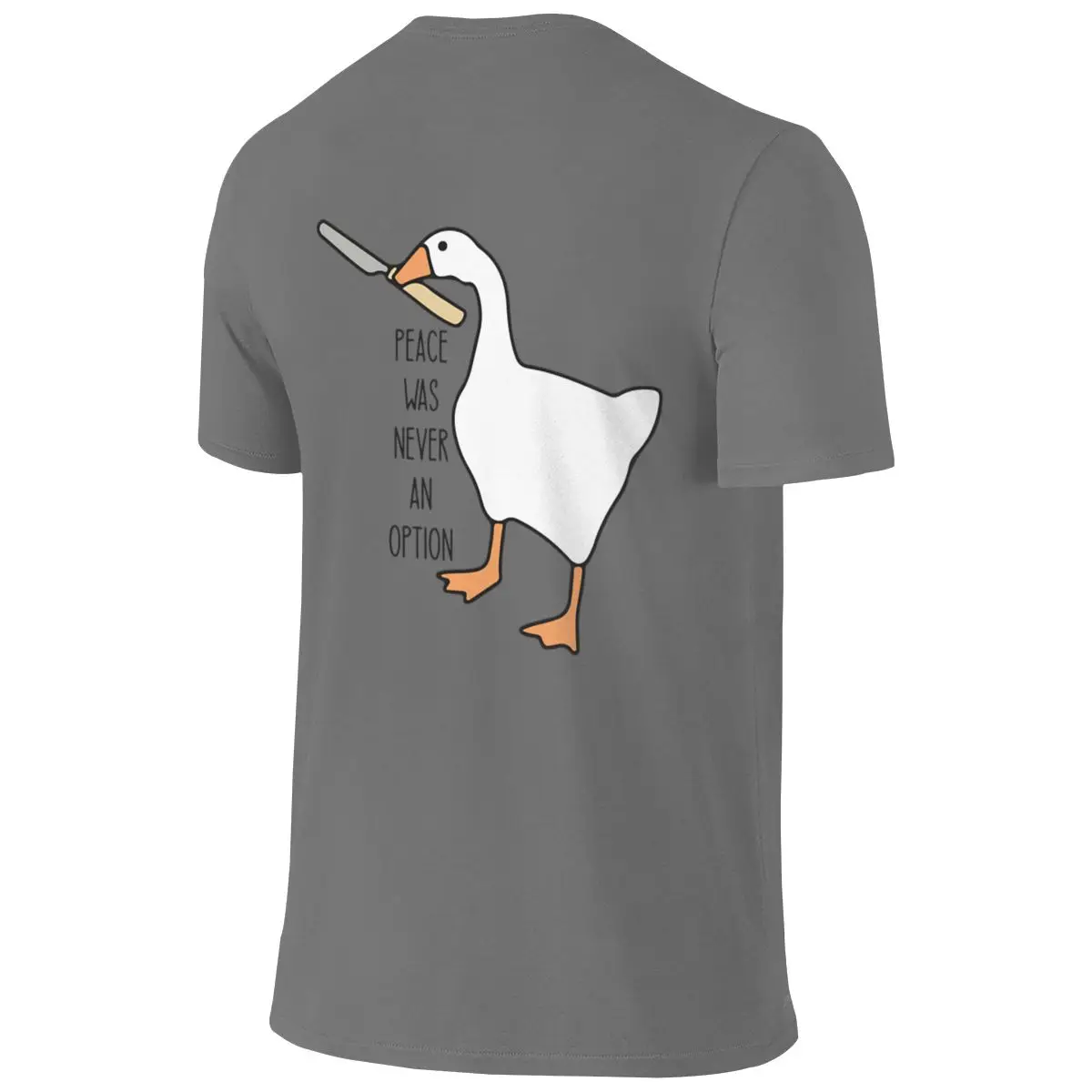 Peace Was Never An Option - Funny Untitled Goose Game Literary Reversible T-shirt Sports Leisure Small Patterns Men's T-shirts