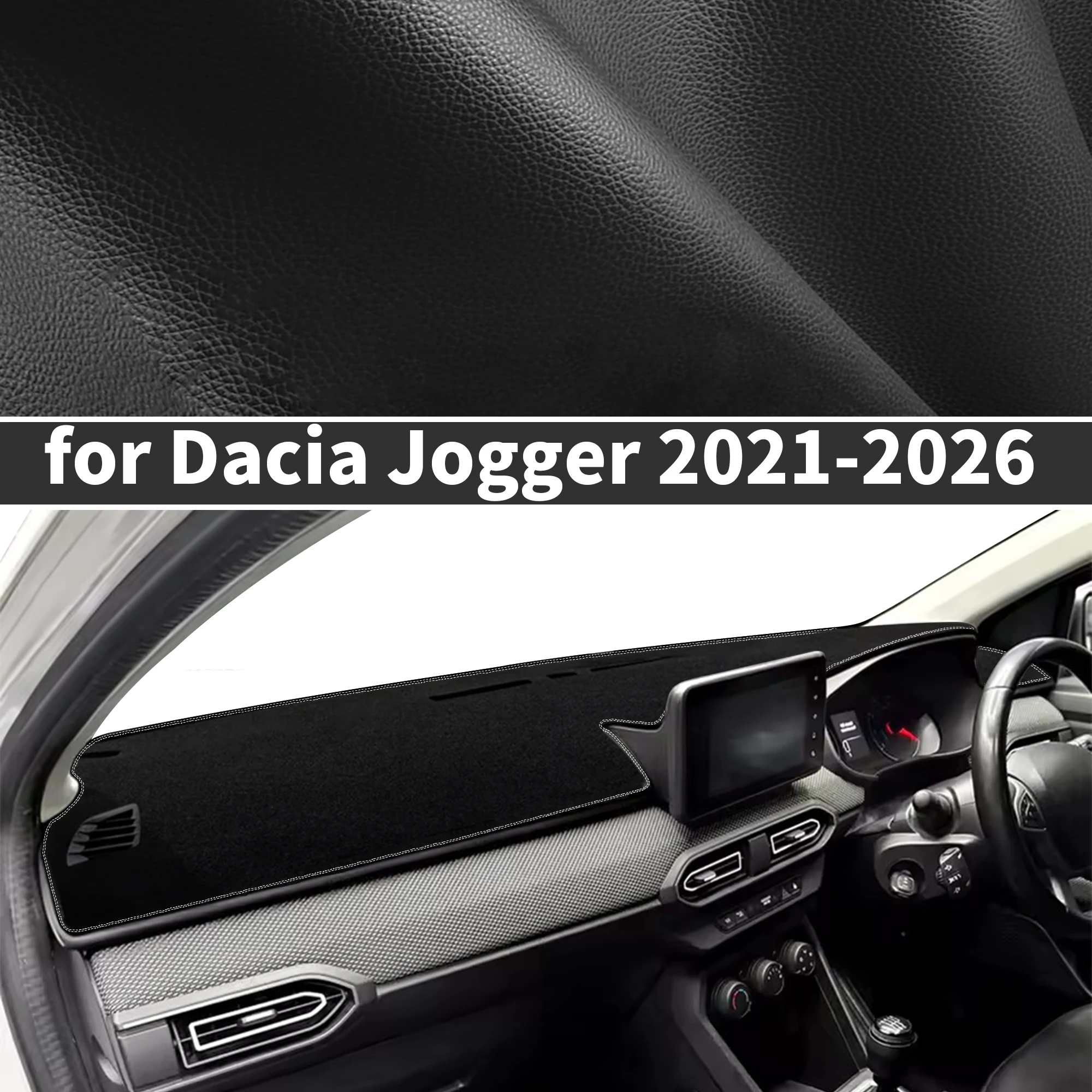 for Dacia Jogger 2026-2021 ​​Custom fit Dashboard Cover Sun Shade Dash Mat Anti‑Glare Anti‑Reflection Carpet Dash Pad Dashmat