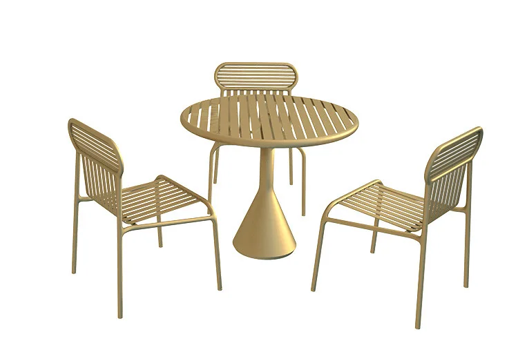 & Trendy Outdoor Table & Chair Set for Restaurant, Hot Pot Shop, Bar, Pub, Patio,gaming Chair