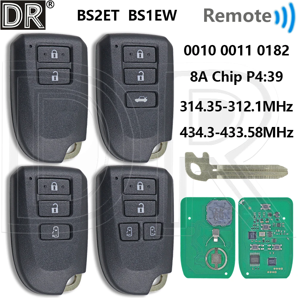 

Great 8A Chip P4:39 0010/0011/0182 314.35-312.1 434.3-433.58 Car Remote Control Key For Toyota YARIS L VIOS Regiusage Hilux
