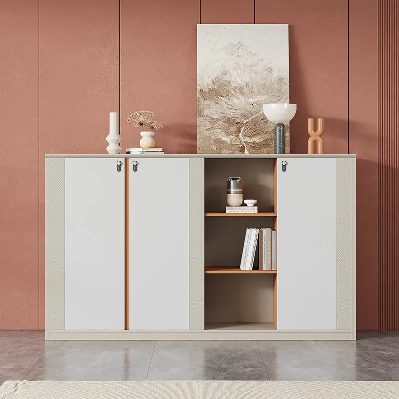 

#White Modern Cabinet Bookcase Office File Cabinet Storage Side Cabinet For Home Office Bedroom Hotel