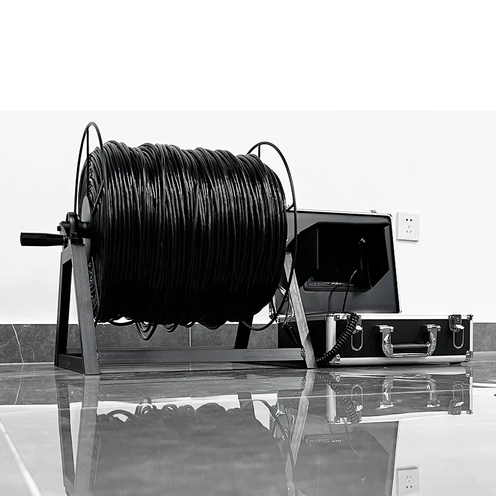 2027 Pan-Tilt 360 Degree Rotating Underwater Camera Downhole TV Head 200m 300m 500m F8300DB DC 10V-18V Battery