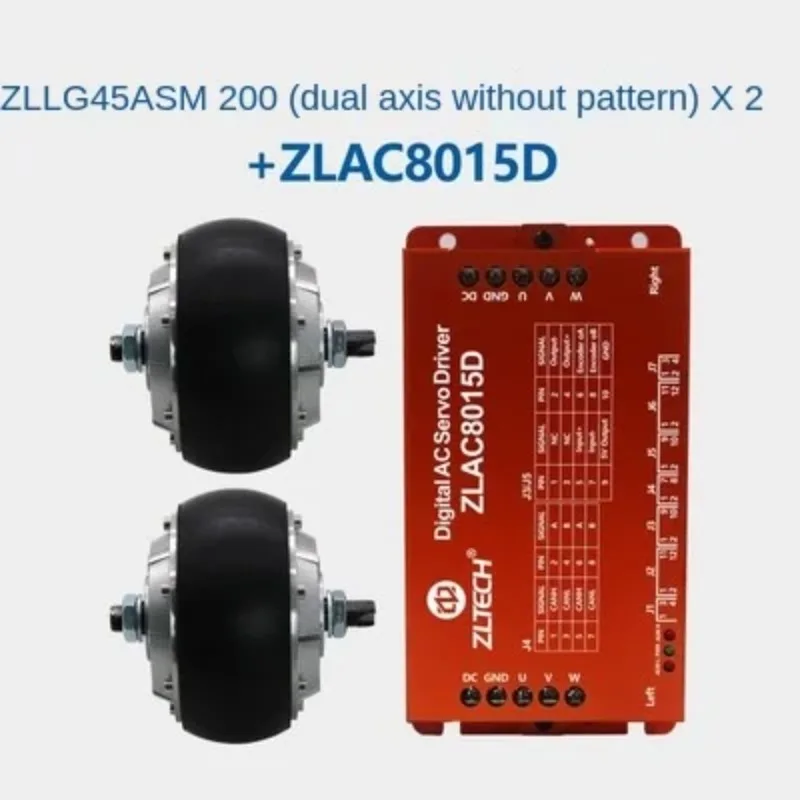 4,5-Zoll-Radnaben-Servomotor, Dual-Drive-Set, 24 V, ein bis zwei Kehr- und Reinigungsroboter + Treiber ZLAC8015D