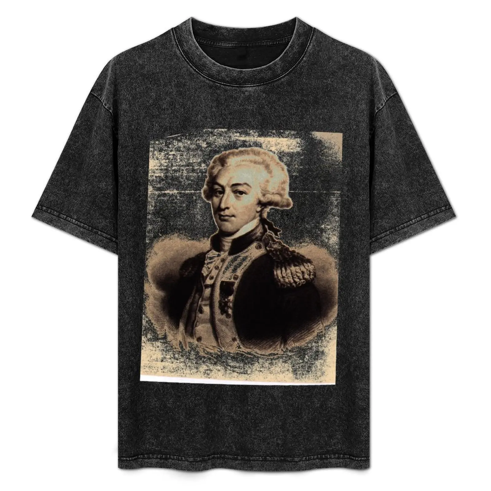 

Marquis de Lafayette T-Shirt Basic Plain Short Sleeve Crew Neck Tee
