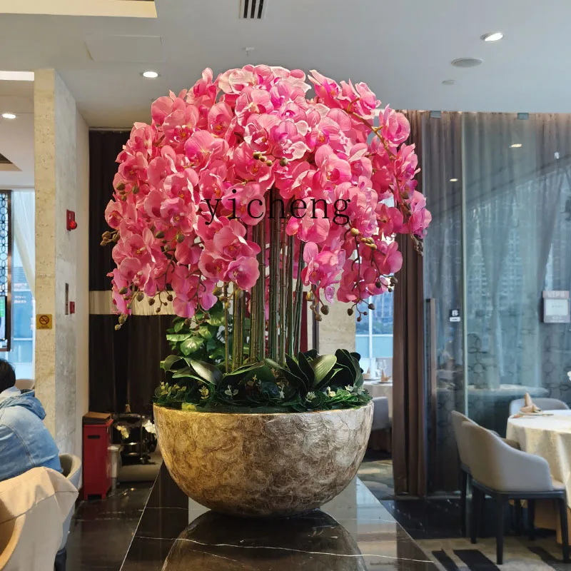 BJ-16 fake flower Phalaenopsis hotel lobby decorative flower front desk floral living room simulation large ornament