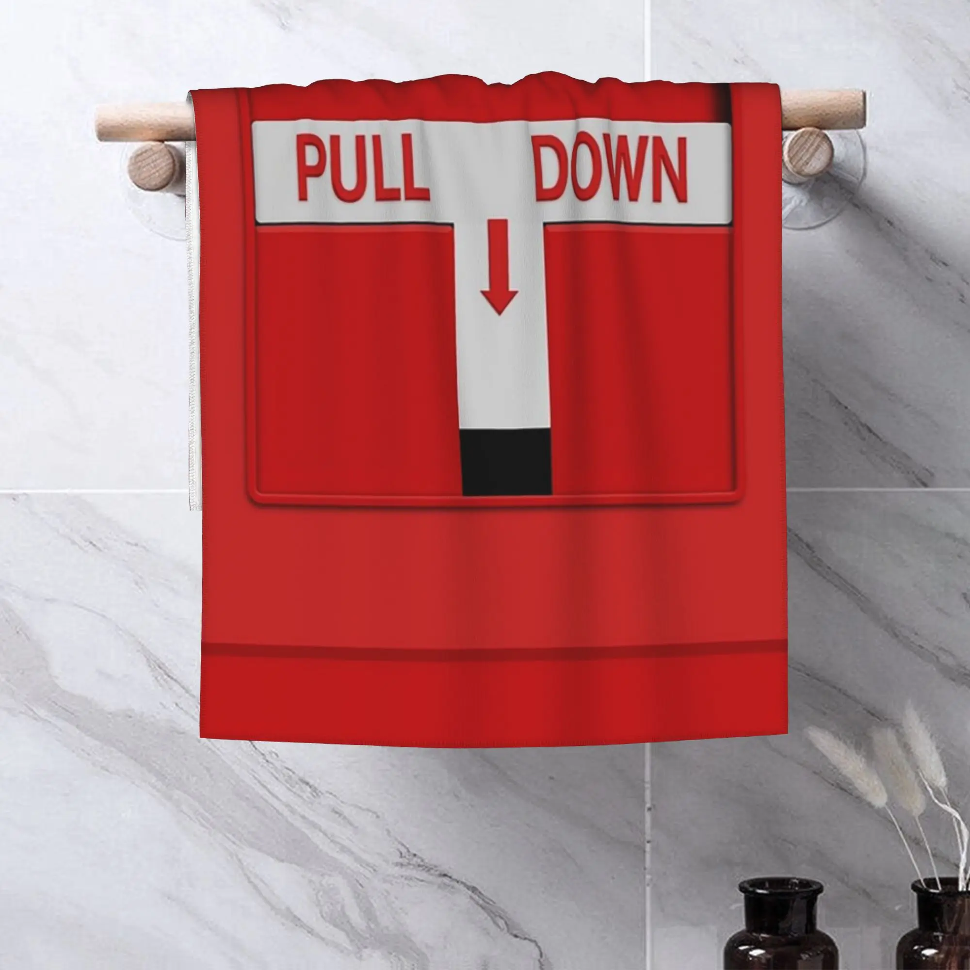 Picture 5: Custom Fire Alarm Pull Station Soft Face Towel Quick Dry Pool Bath Cotton Towels Absorbent