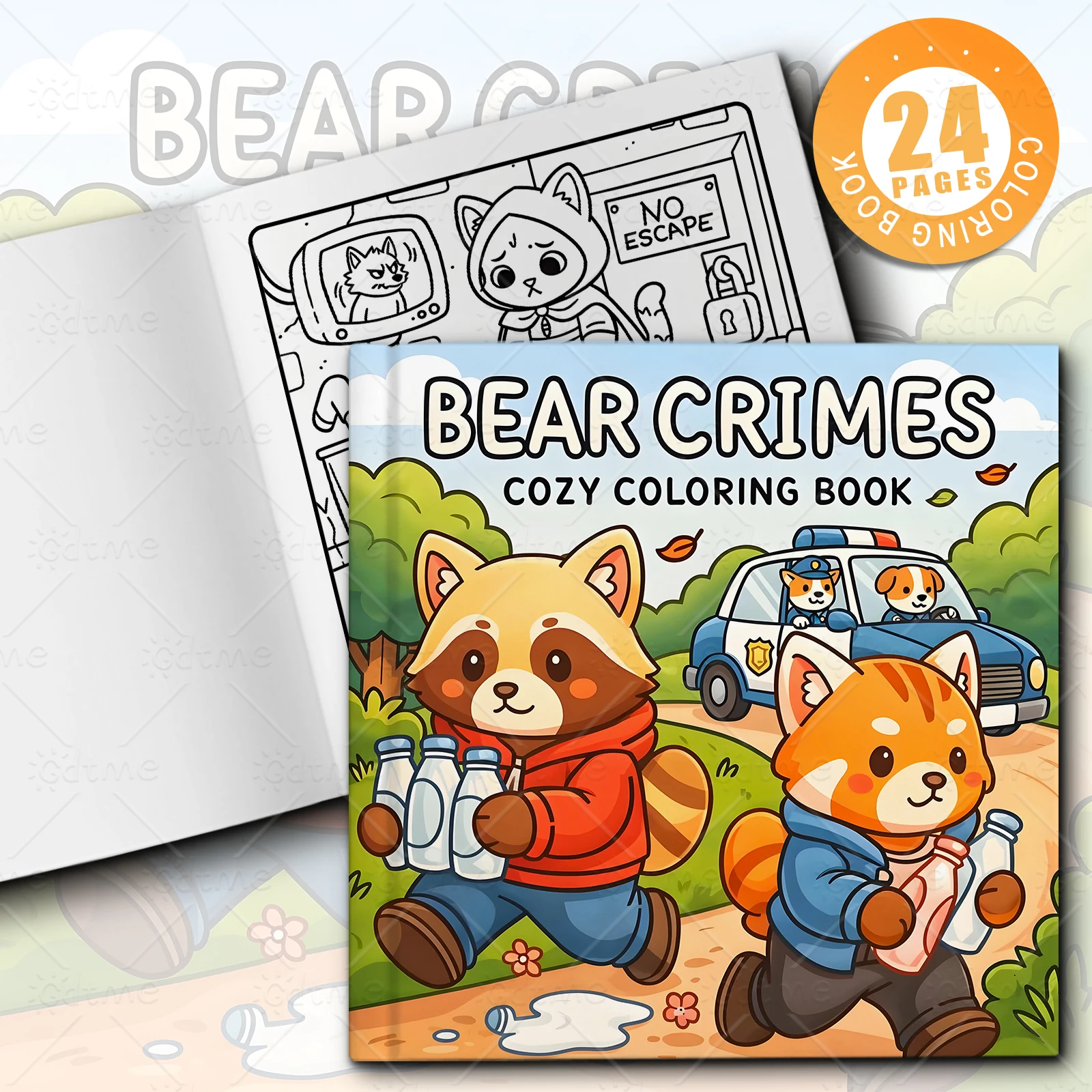 BEAR CRIMES Malbuch für Erwachsene mit niedlichen, gemütlichen täglichen Aktivitäten zur Entspannung (Cozy Spaces Coloring) – Detail 1