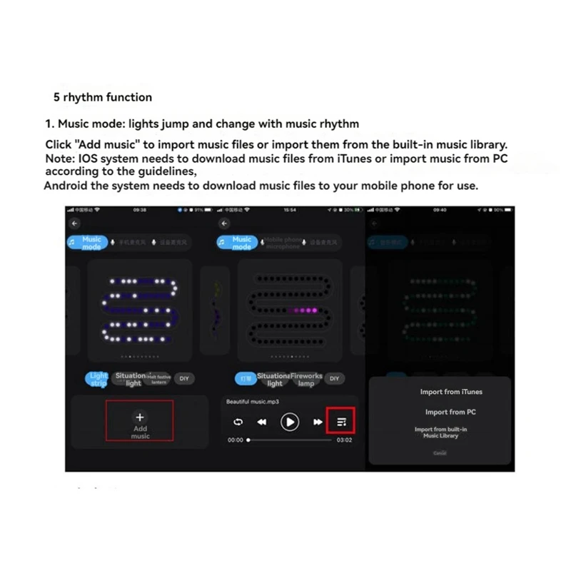 LED Controller 44 Keys Bluetooth Voice-Activated Intelligent Dimming Color Temperature Strip Light Controller