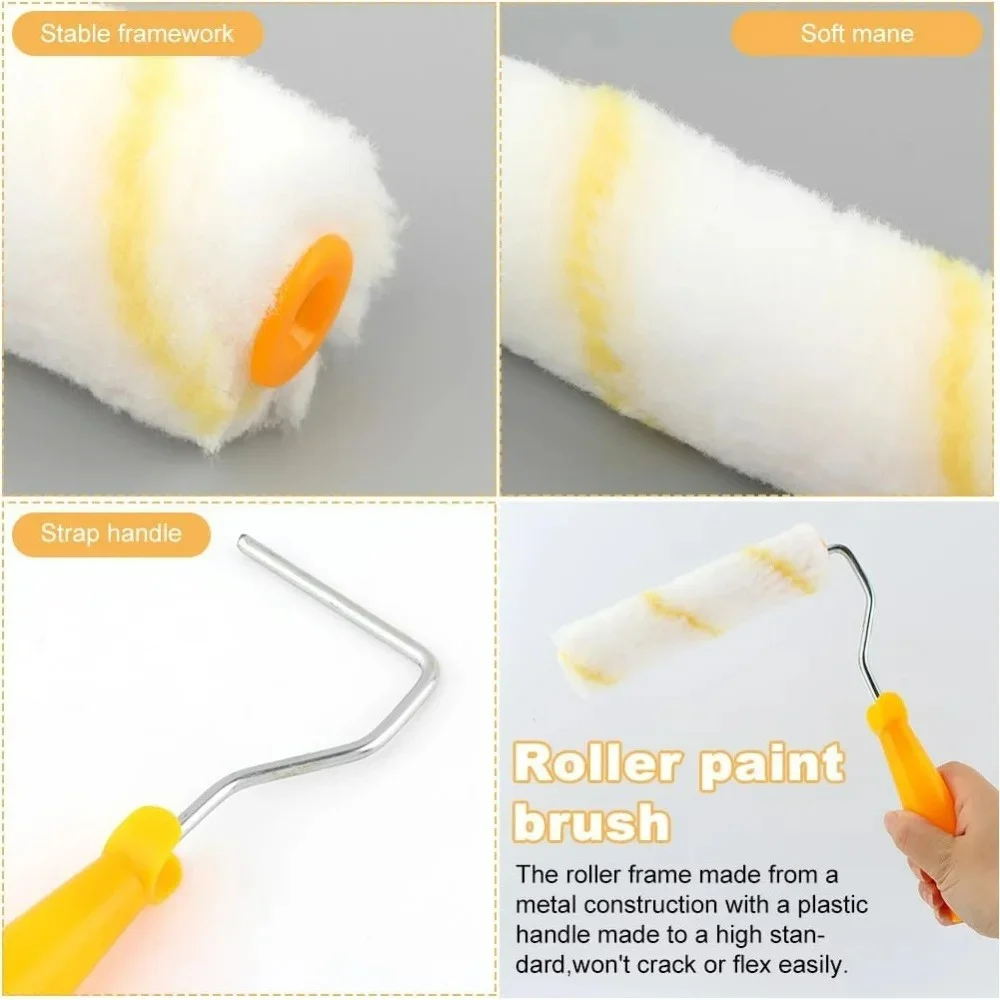 Kit de rodillo de pintura de 10/11 piezas: obtenga paredes de aspecto profesional con rodillos y cubiertas de 4 pulgadas, para hotel/restaurante/comercial