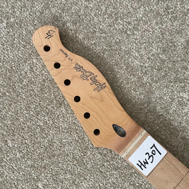 HN307  Unfinished Harleybenton TL Model Electric Guitar Neck NO Frets Roasted Maple  for DIY Guitar Part