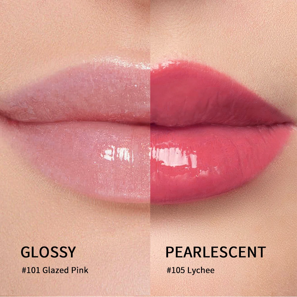 Lippenglanz mit Kirsch-Schlüsselanhänger, langanhaltend, feuchtigkeitsspendend, rosa, nährender Lippenstift, leuchtende Butter, Make-up-Pflege, Glanzkosmetik