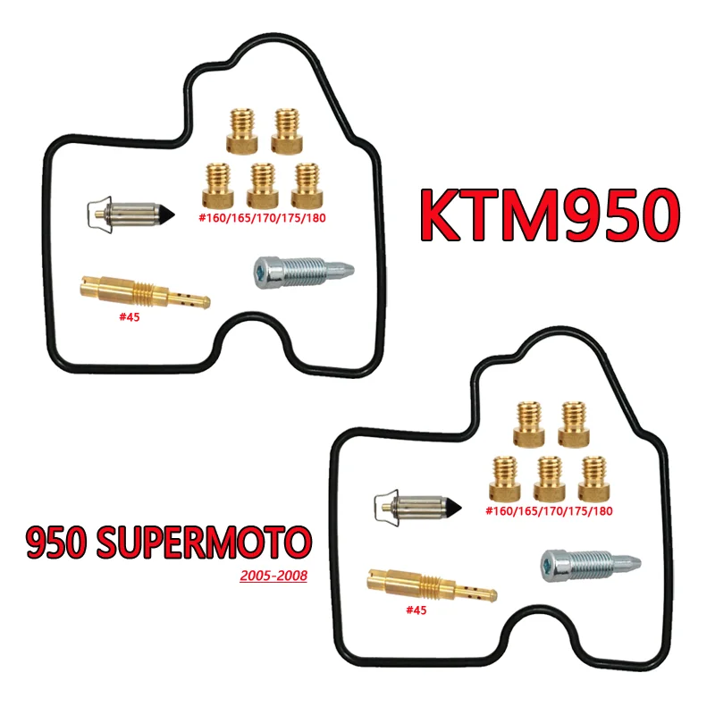 KTM950 950คาร์บูเรเตอร์ supermoto 2005-2008ชุดซ่อมคาร์บูเรเตอร์รถมอเตอร์ไซค์ supermoto dualsport ชุดสร้างใหม่