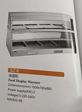 Commercial 2 Tier Electric Countertop Stainless Steel Energy Saving 9L Fried Chicken Food Warmer Display Case for Restaurants