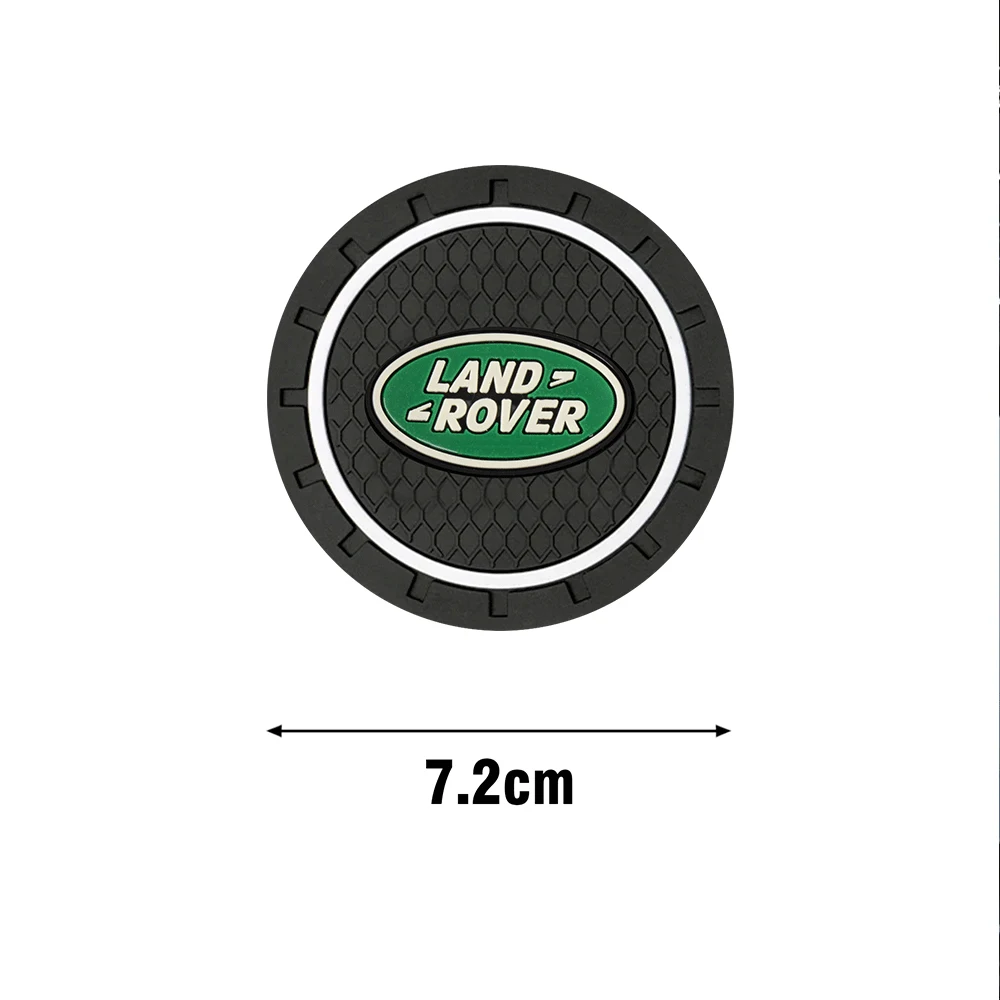 2pcs Non-slip Car Water Cup Pad Coaster Rubber Mat Bottle Holder Interior Anti-skid Cup Holder For Land Rover Range Rover Evoque