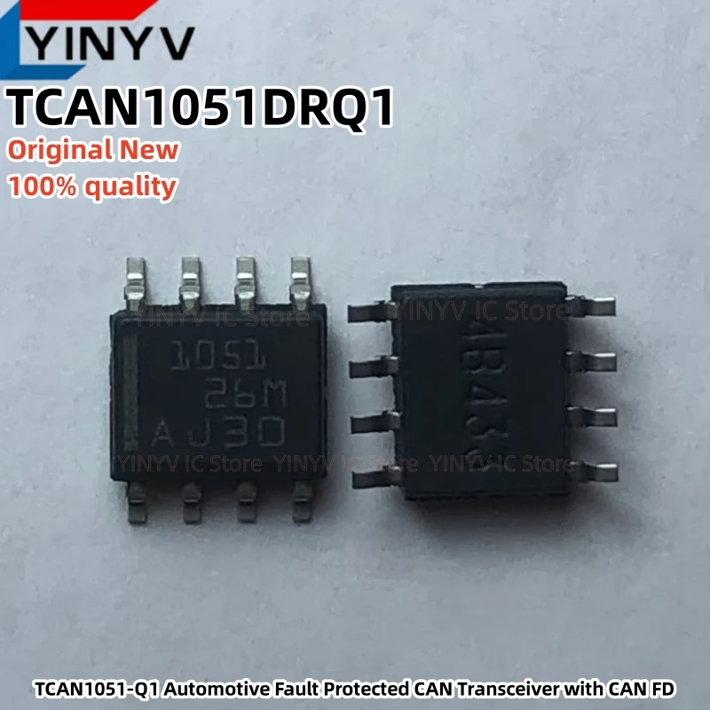 5Pcs TCAN1051DRQ1 1051 TCAN1051DQ1 SOP-8 TCAN1051 TCAN1051-Q1 Automotive Fault Protected CAN Transceiver with CAN FD 100% New