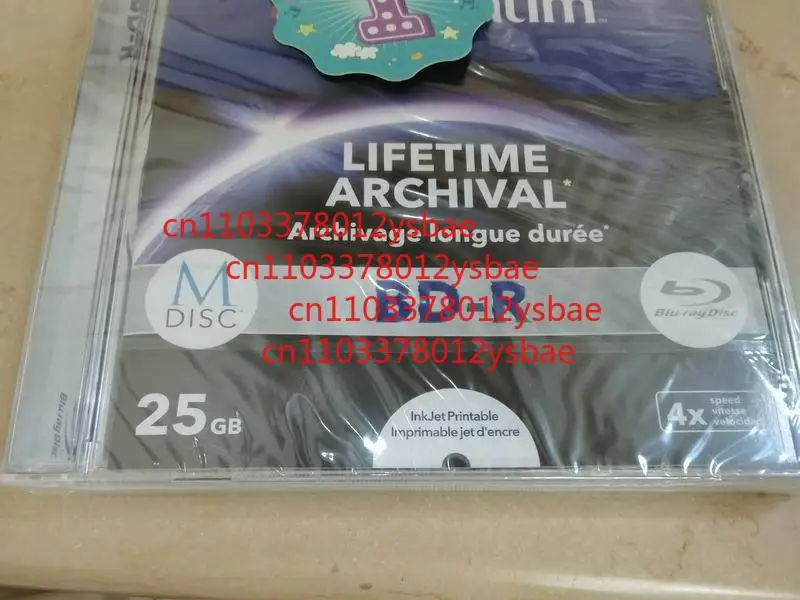 5 шт. для Verbatim MDisc M-Disc Blu Ray BDR Blu-Ray Disc BD-R 25 ГБ пожизненный архивативный встраиваемый материал для печати 4X Archivage Longue Duree